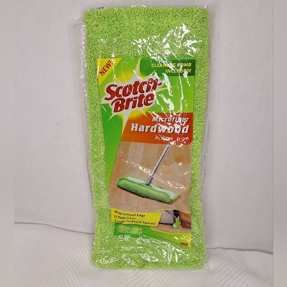 1pc Scotch Brite Microfiber Hardwood Floor Mop Cover Wrap Around Edge Lime Green - Picture 2 of 13